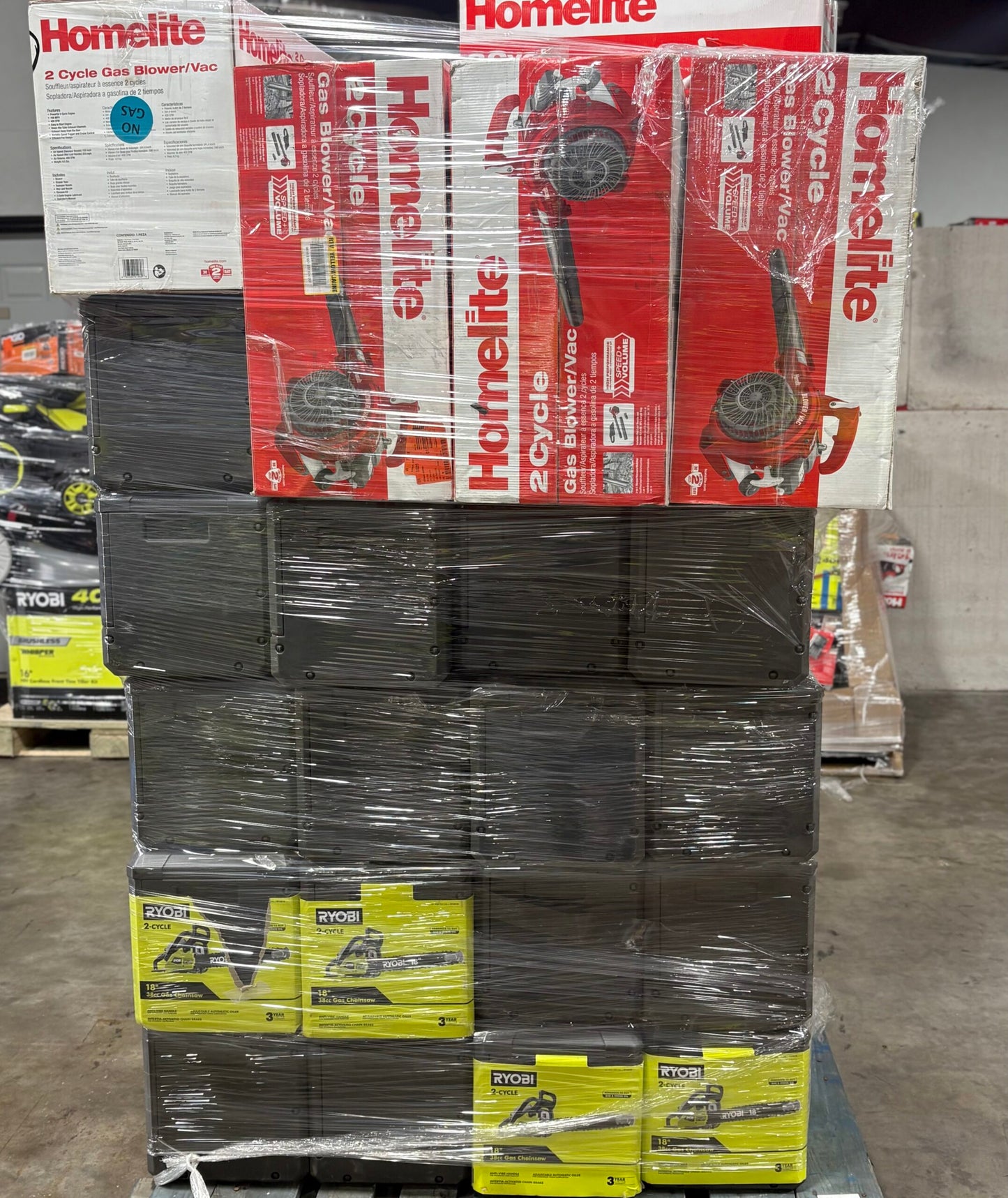 Gas Chainsaw and Blower Pallet-25 units  Untested Customer Returns