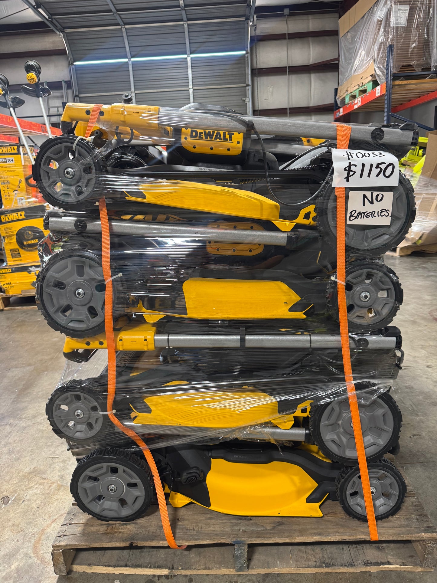 DEWALT 20V Lawn Mower Pallet – 20 Units